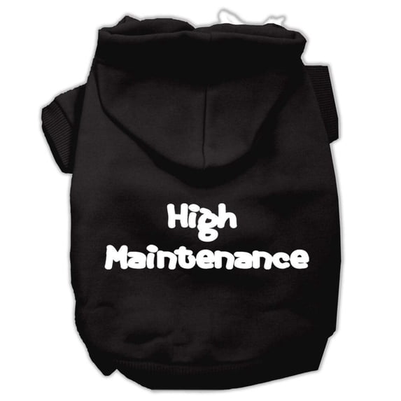 Pet, Dog Cat Hoodie Screen Printed, "High Maintenance"