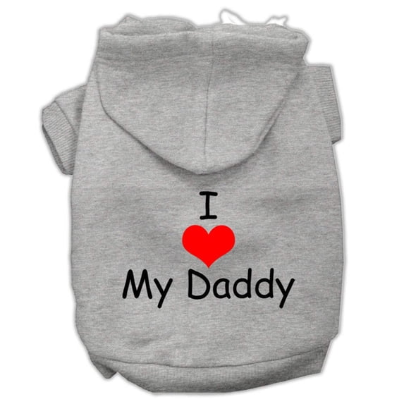 Pet, Dog Cat Hoodie Screen Printed, "I Love My Daddy"