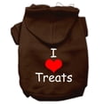 thumbnail image 1 of Pet, Dog  Cat Hoodie Screen Printed, "I Love Treats", 1 of 10