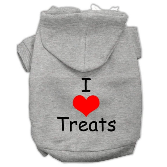 Pet, Dog Cat Hoodie Screen Printed, "I Love Treats"