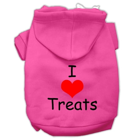 Pet, Dog Cat Hoodie Screen Printed, "I Love Treats"