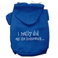 thumbnail image 1 of Pet Dog  Cat Hoodie Screen Printed, "I Really Did Eat The Homework", 1 of 11