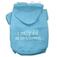 thumbnail image 1 of Pet Dog  Cat Hoodie Screen Printed, "I Really Did Eat The Homework", 1 of 10