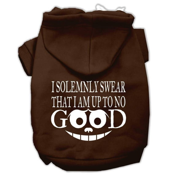 Pet Dog Cat Hoodie Screen Printed, "I Solemnly Swear That I Am Up To No Good"