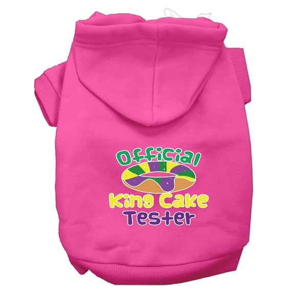 Pet Dog Cat Hoodie Screen Printed, "King Cake Tester"