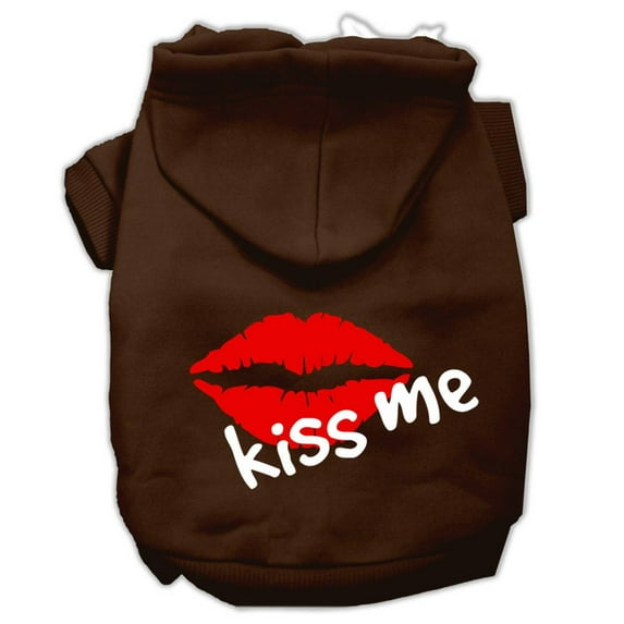 Pet Dog Cat Hoodie Screen Printed, "Kiss Me"