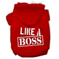 thumbnail image 1 of Pet, Dog  Cat Hoodie Screen Printed, "Like A Boss", 1 of 10