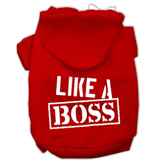Pet, Dog Cat Hoodie Screen Printed, "Like A Boss"