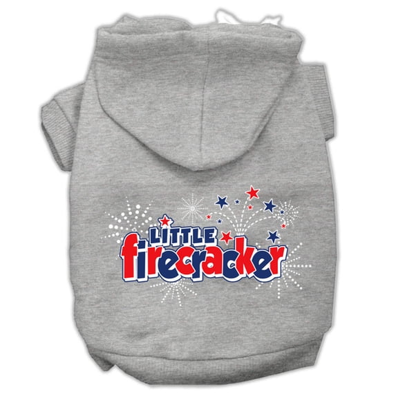 Pet Dog Cat Hoodie Screen Printed, "Little Firecracker"