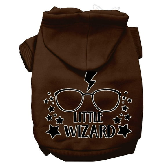 Pet Dog Cat Hoodie Screen Printed, "Little Wizard"