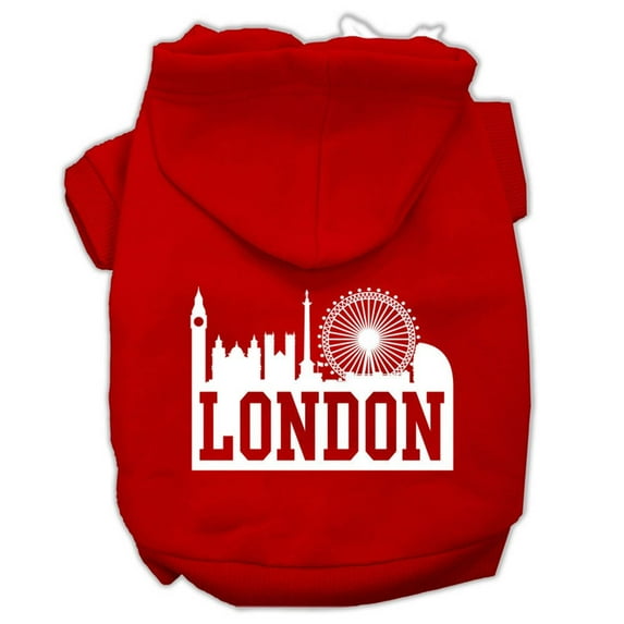 Pet Dog Cat Hoodie Screen Printed, "London Skyline"