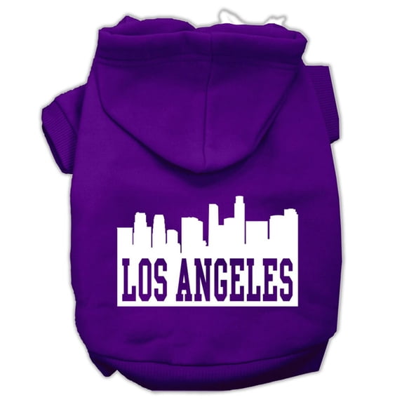 Pet Dog Cat Hoodie Screen Printed, "Los Angeles Skyline"