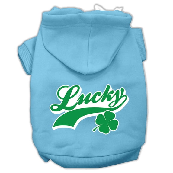 Pet Dog Cat Hoodie Screen Printed, "Lucky Swoosh"