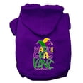 thumbnail image 1 of Pet Dog  Cat Hoodie Screen Printed, "Mardi Gras King", 1 of 10