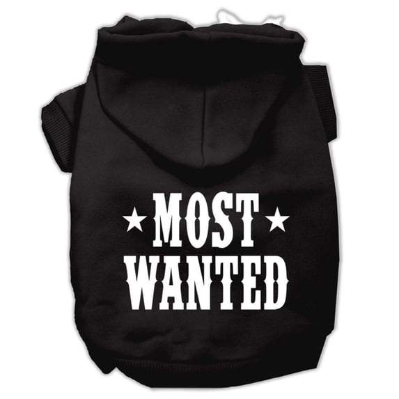 Pet Dog Cat Hoodie Screen Printed, "Most Wanted"