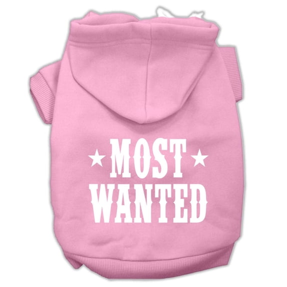 Pet Dog Cat Hoodie Screen Printed, "Most Wanted"