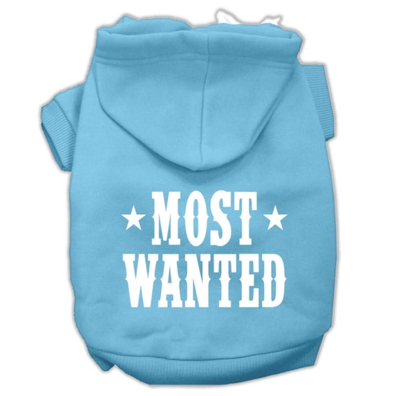 Pet Dog Cat Hoodie Screen Printed, "Most Wanted"