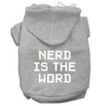 thumbnail image 1 of Pet Dog  Cat Hoodie Screen Printed, "Nerd Is The Word", 1 of 10