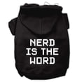 thumbnail image 1 of Pet Dog  Cat Hoodie Screen Printed, "Nerd Is The Word", 1 of 11