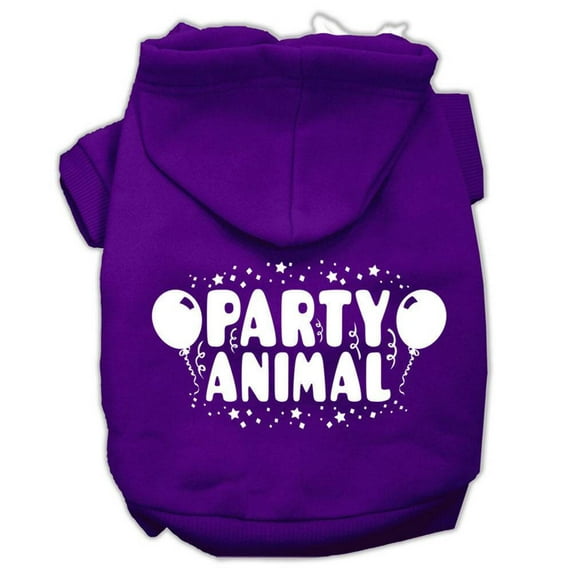 Pet Dog Cat Hoodie Screen Printed, "Party Animal"
