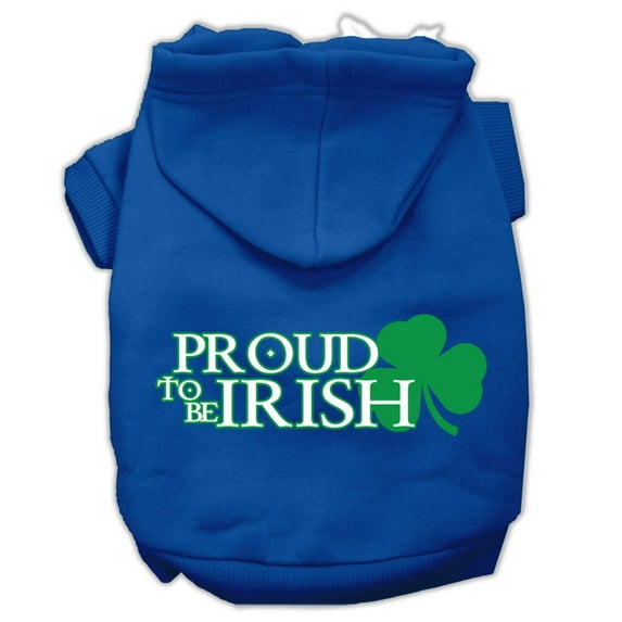 Pet Dog Cat Hoodie Screen Printed, "Proud To Be Irish"
