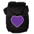 thumbnail image 1 of Pet Dog  Cat Hoodie Screen Printed, "Purple Swiss Dots Heart", 1 of 10