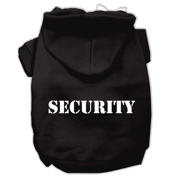 Pet Dog Cat Hoodie Screen Printed, "Security"