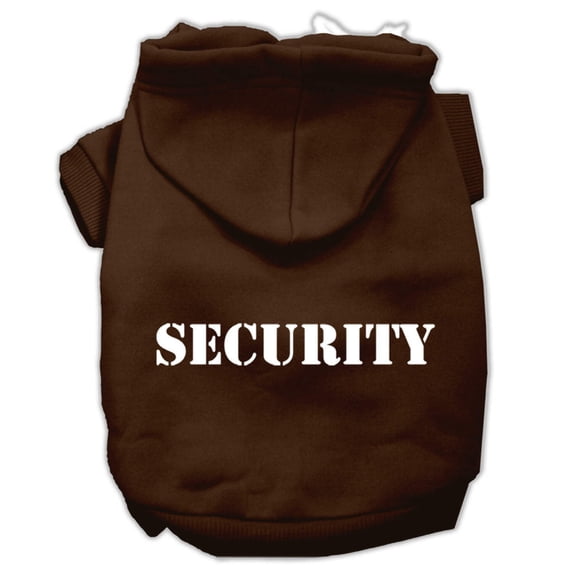 Pet Dog Cat Hoodie Screen Printed, "Security"