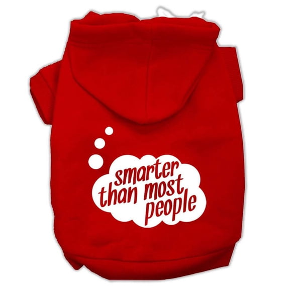 Pet, Dog Cat Hoodie Screen Printed, "Smarter Than Most People"