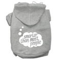 thumbnail image 1 of Pet, Dog  Cat Hoodie Screen Printed, "Smarter Than Most People", 1 of 10