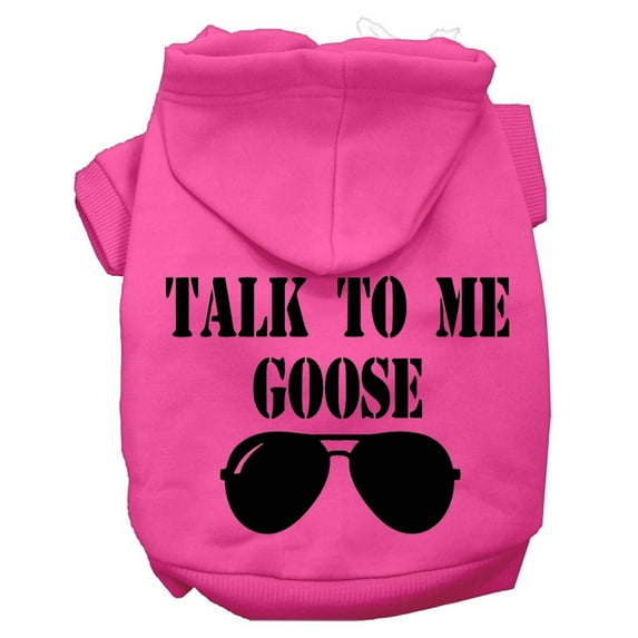 Pet Dog Cat Hoodie Screen Printed, "Talk To Me Goose"