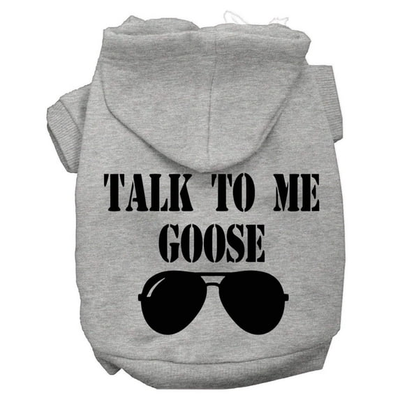 Pet Dog Cat Hoodie Screen Printed, "Talk To Me Goose"