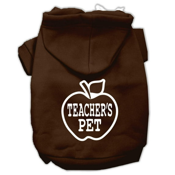 Pet Dog Cat Hoodie Screen Printed, "Teacher's Pet"