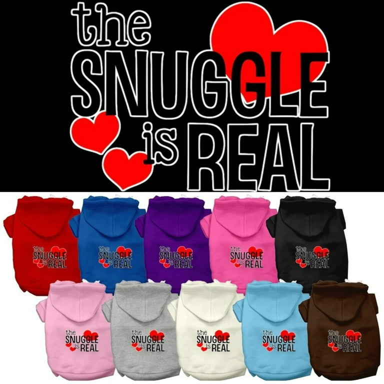 Pet Dog Cat Hoodie Screen Printed The Snuggle Is Real Walmart