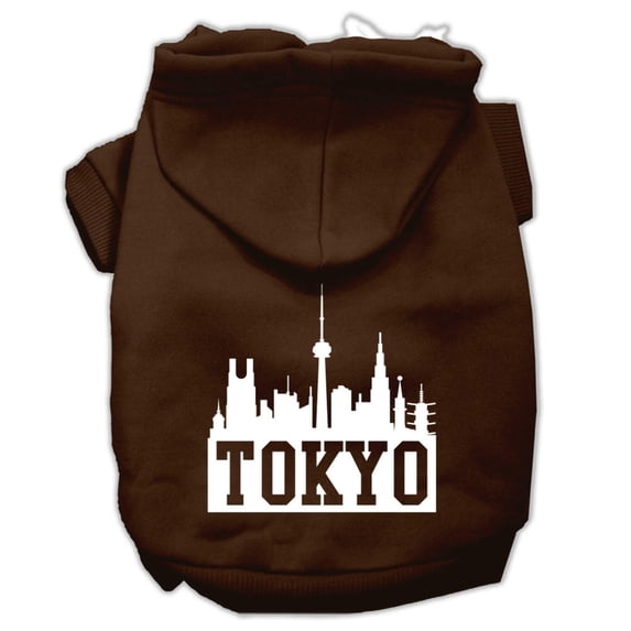 Pet Dog Cat Hoodie Screen Printed, "Tokyo Skyline"