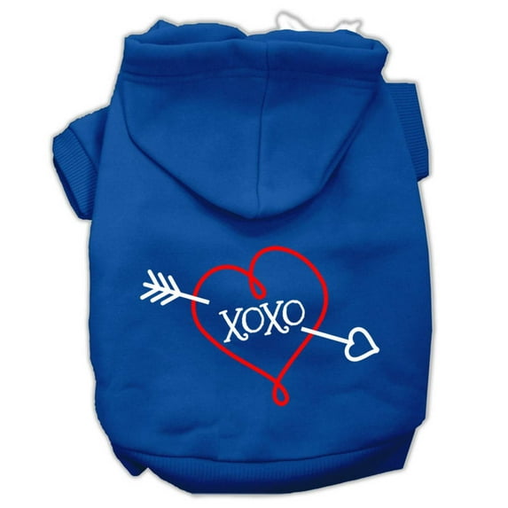 Pet Dog Cat Hoodie Screen Printed, "XOXO"