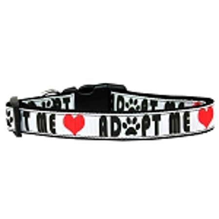 Pet Dog Cat Nylon Collar or Leash, "Adopt Me"
