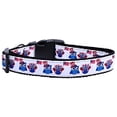 thumbnail image 1 of Pet Dog  Cat Nylon Collar or Leash, "American Owls", 1 of 2