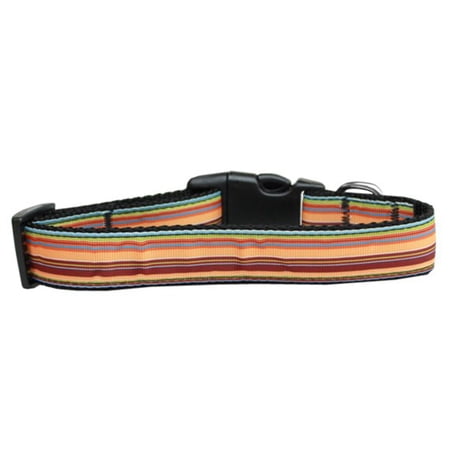 Pet Dog Cat Nylon Collar or Leash, "Autumn Stripes"