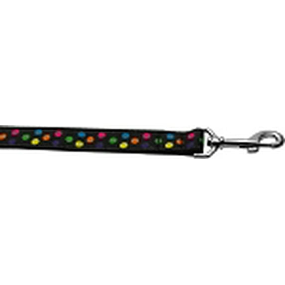Pet Dog Cat Nylon Collar or Leash, "Black Multi Dot"