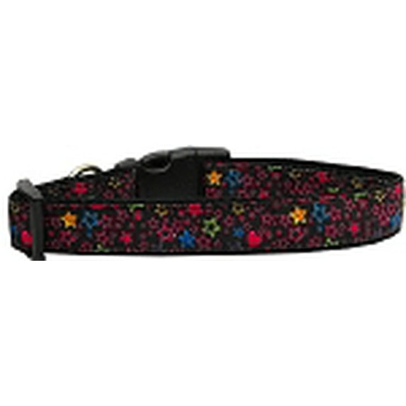 Black Star Nylon Dog Collar XL