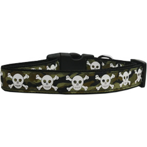 Pet Dog Cat Nylon Collar or Leash, "Camo Skulls"