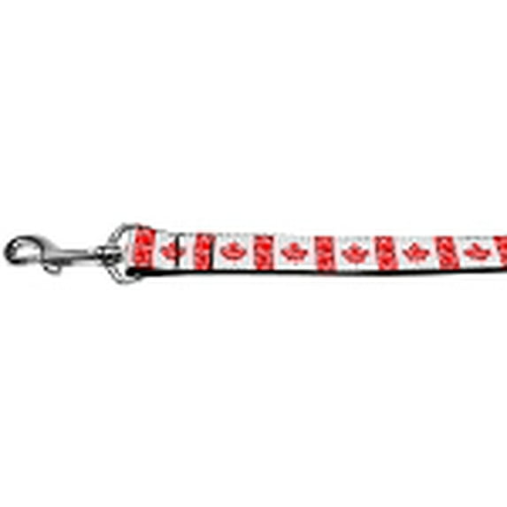 Pet Dog Cat Nylon Collar or Leash, "Canadian Flag In Swirls"
