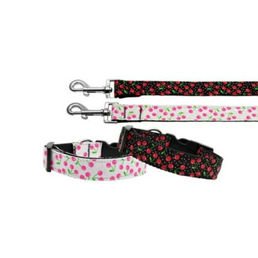 Pet Dog  Cat Nylon Collar or Leash, "Cherries"