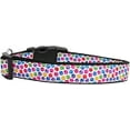 thumbnail image 1 of Pet Dog  Cat Nylon Collar or Leash, "Confetti Paws", 1 of 2