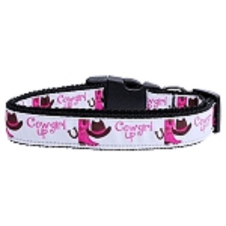 Pet Dog Cat Nylon Collar or Leash, "Cowgirl Up"