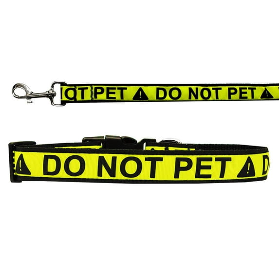 Pet Dog Cat Nylon Collar or Leash, "Do Not Pet"