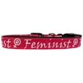 thumbnail image 1 of Pet Dog  Cat Nylon Collar or Leash, "Feminist", 1 of 1