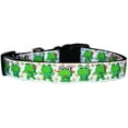 thumbnail image 1 of Pet Dog  Cat Nylon Collar or Leash, "Happy Frogs", 1 of 3