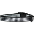 thumbnail image 1 of Pet Dog  Cat Nylon Collar or Leash, "Houndstooth Black", 1 of 3